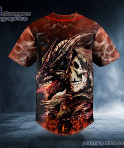 dragon grim reaper skull custom baseball jersey 543 kdWhE