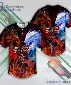 fire and ice dragon skull baseball jersey pl623469 u7MO5