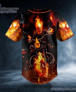 fire ghost racer skull custom baseball jersey 536 yTpPb