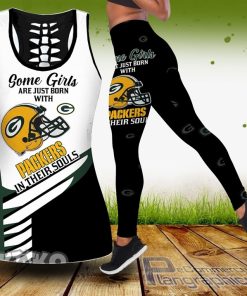 green bay packers some girls hollow tanktop leggings set 0Oy3L