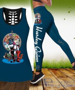 harley quinn tank top and leggings set full J8UMJ
