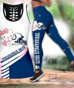 indianapolis colts hello kitty hollow tanktop leggings set stFaE