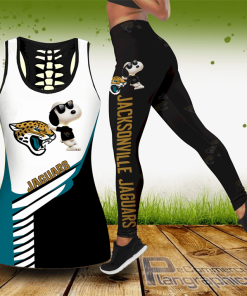 jacksonville jaguars snoopy hollow tanktop leggings set Pw6uw