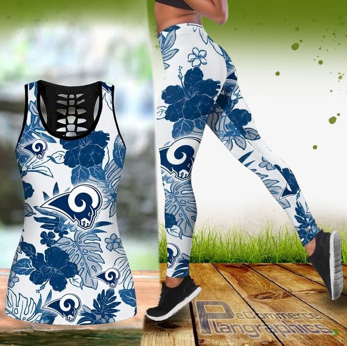Los Angeles Rams Hawaiian Tropical Tank Top And Legging los angeles rams hawaiian tropical tank top and legging VWFSY