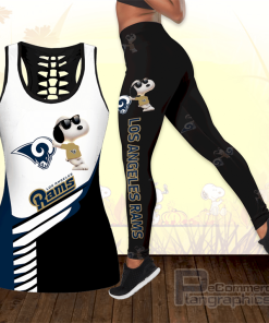 los angeles rams snoopy hollow tanktop leggings set outfit DM2nP