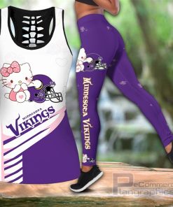minnesota vikings hello kitty hollow tanktop leggings set gAWfu
