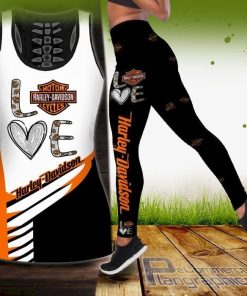 motor style harley davidson tank top and legging erYjr
