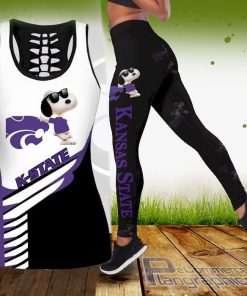 ncaa snoopy dog kansas state wildcats tank top and legging np5EE
