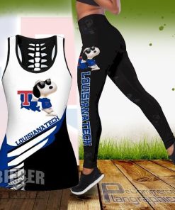 ncaa snoopy dog louisiana bulldogs tank top and legging ITuQL