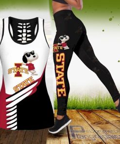 ncaa snoopy dog lowa state cyclones tank top and legging VbBsD