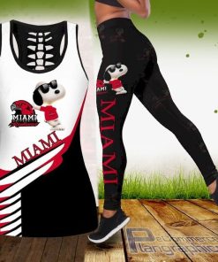 ncaa snoopy dog miami oh redhawks tank top and legging kT75N