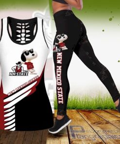 ncaa snoopy dog new mexico aggies tank top and legging WgC0M