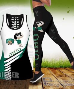 ncaa snoopy dog ohio bobcats tank top and legging SOyqN