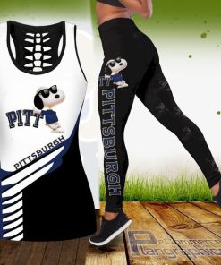 ncaa snoopy dog pittsburgh panthers tank top and legging AD4u1