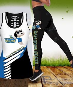 ncaa snoopy dog san jose spartans tank top and legging ysfbm