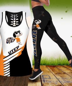 ncaa snoopy dog utep miners tank top and legging mDMl8