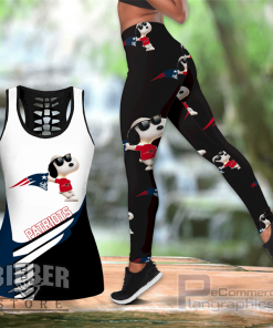 new england patriots snoopy hollow tanktop leggings set umj2m