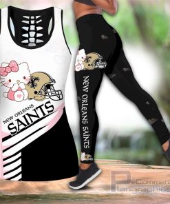 new orleans saints hello kitty hollow tanktop leggings set BG1TA