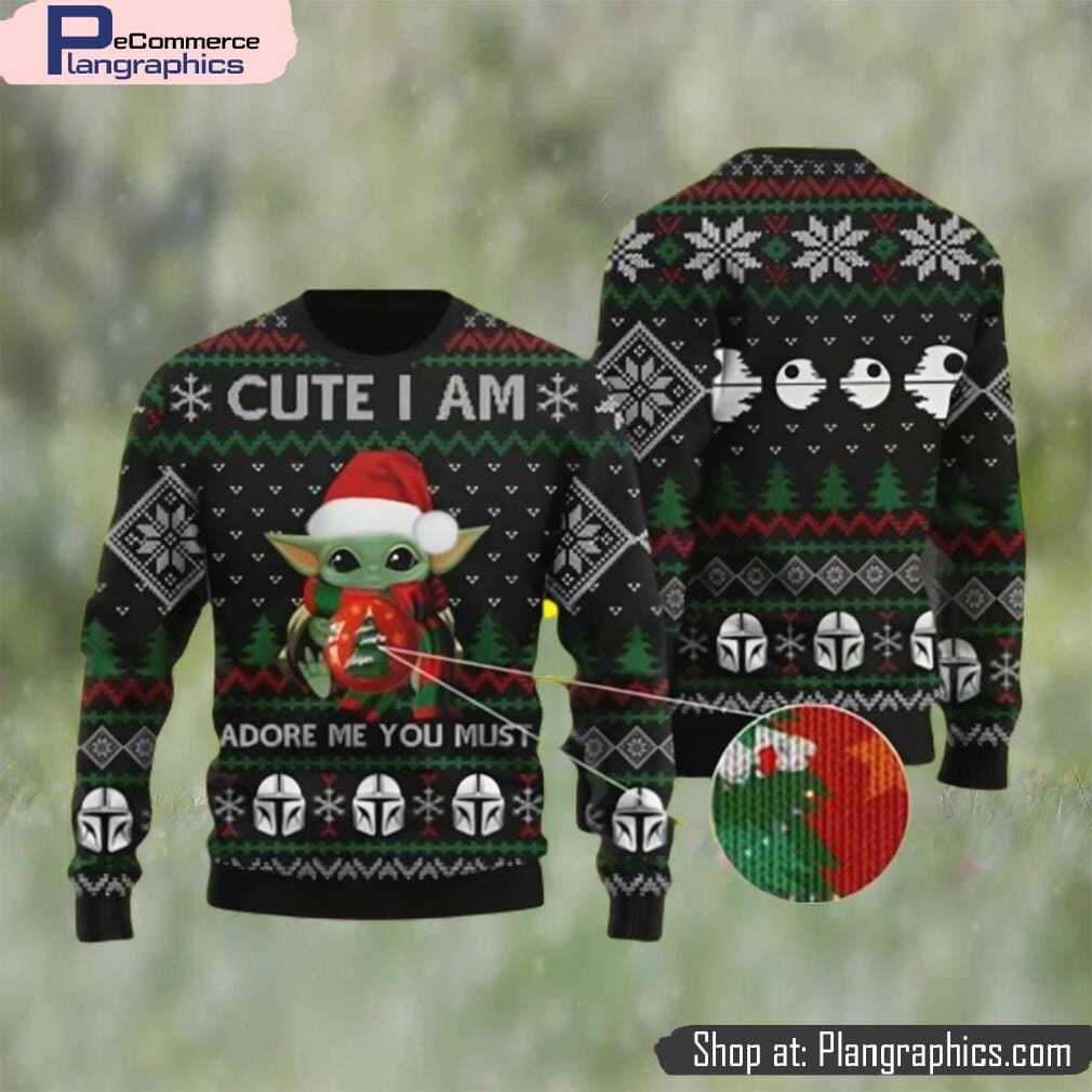 Baby Yoda Cute I Am The Baby Yoda Ugly Christmas Sweater