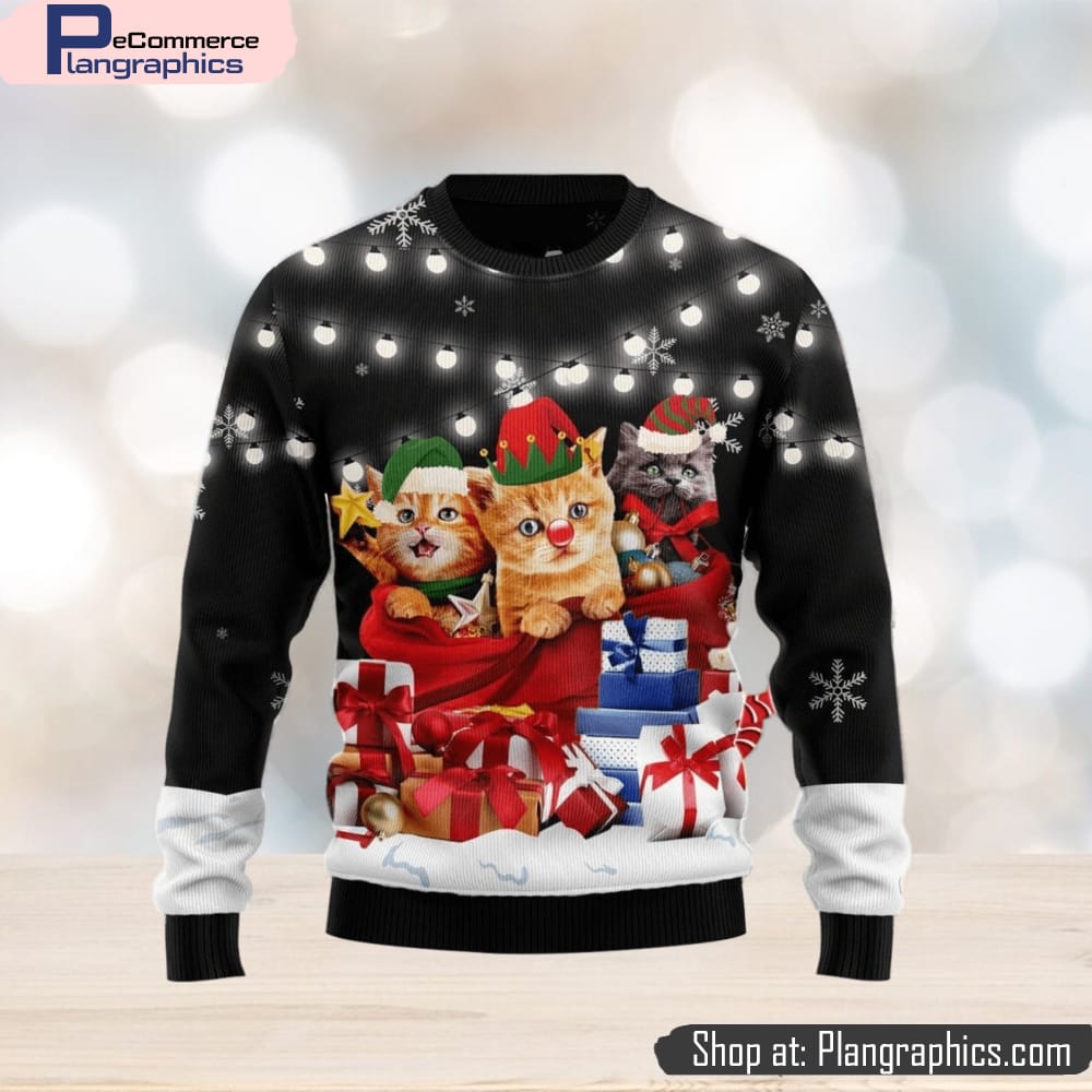 Cat Gifts Noel Ugly Christmas Sweater Best Gift For Men And Women