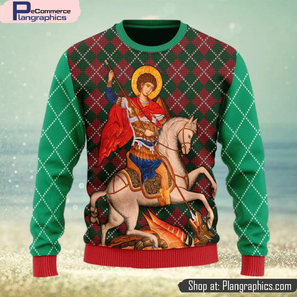 Christmas Gift St. George Men And Women Ugly Christmas Sweater