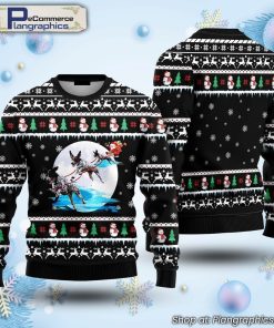 german-shorthaired-pointer-santa-on-highway-ugly-christmas-sweater-1