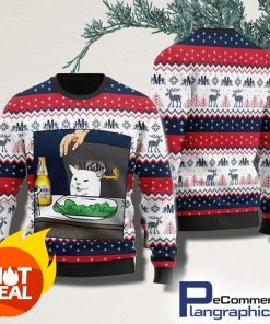 modelo-beer-cat-meme-christmas-ugly-sweater-3d